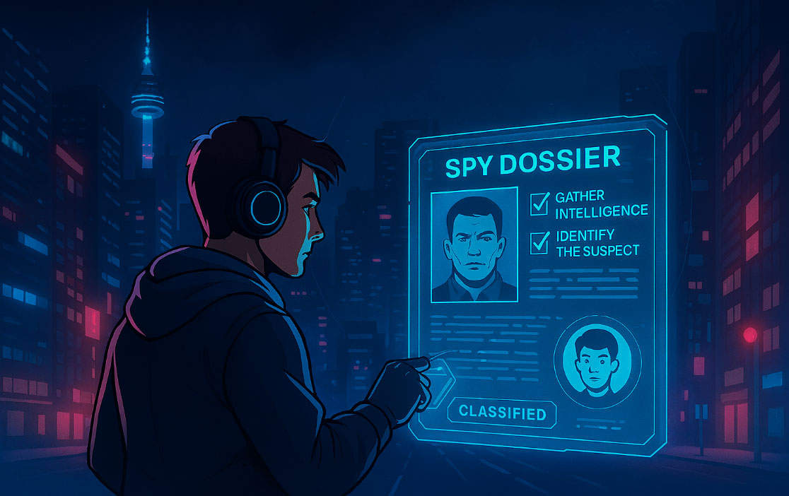 IntelSim Spy Dossier Interface